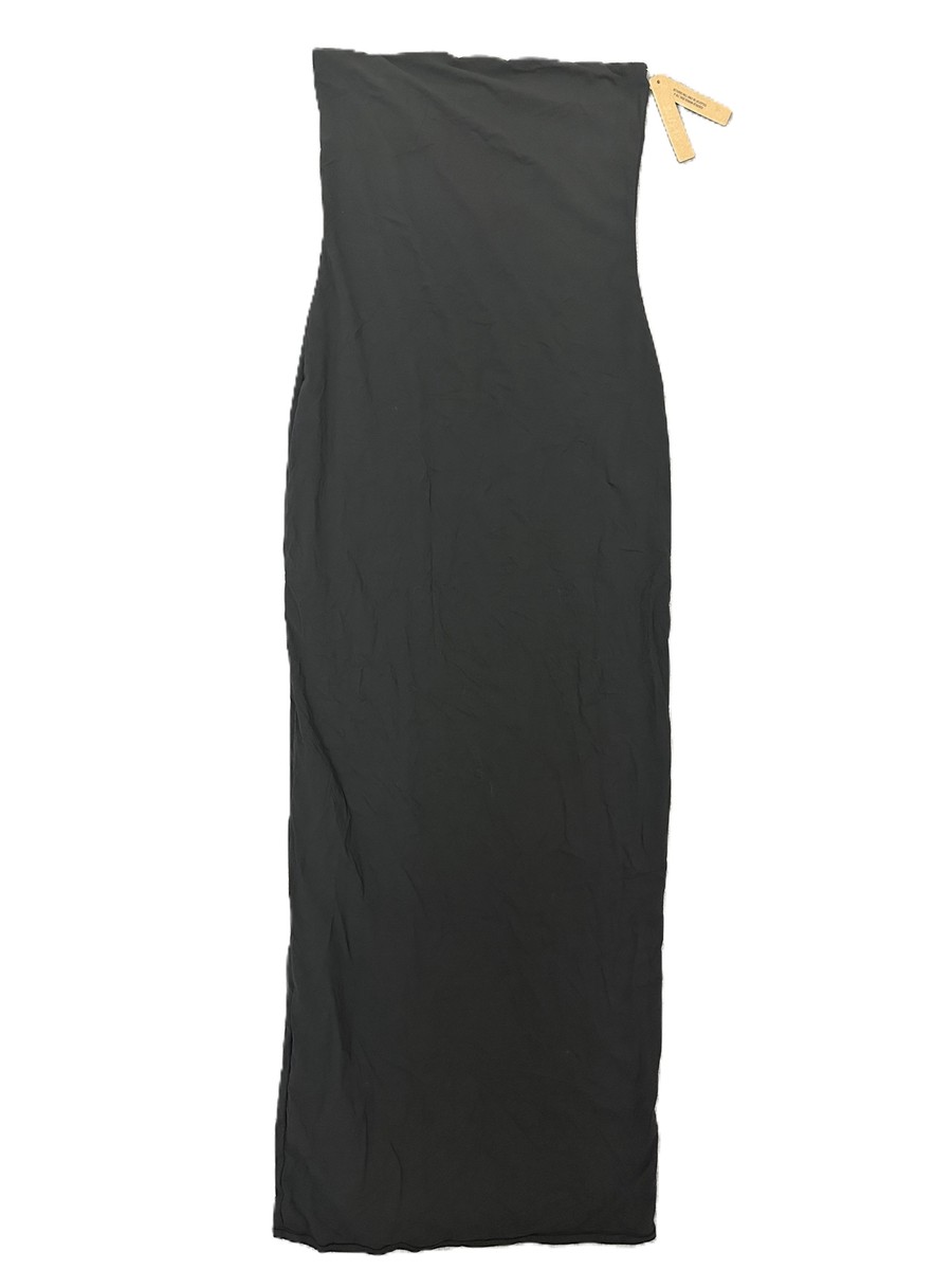 maxi black tube dress Sleek Maxi Tube Dress BLACK
