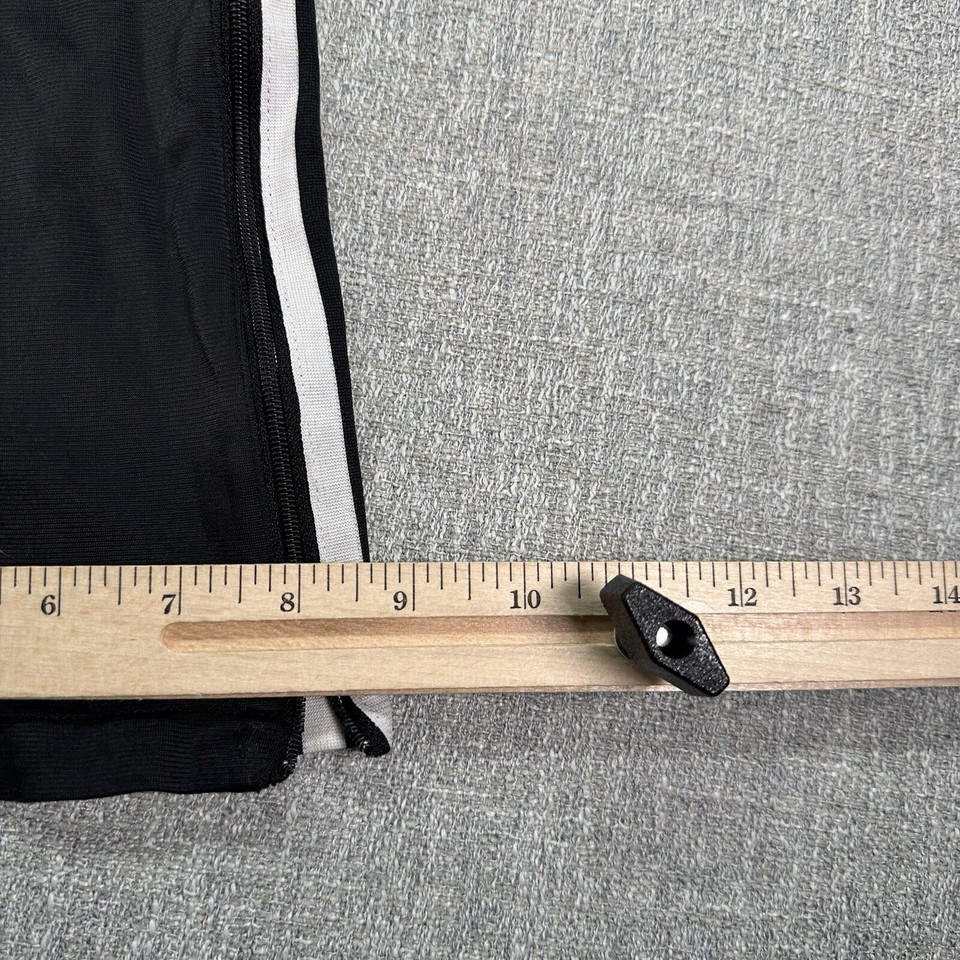 Vintage Adidas Track Pants Mens Medium Black Fleece 3 Strips Zip Legs