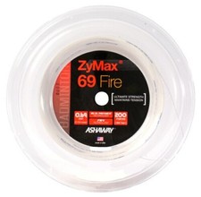 ASHAWAY ZYMAX 69 FIRE 200M COIL BADMINTON RACKET STRING WHITE COLOUR