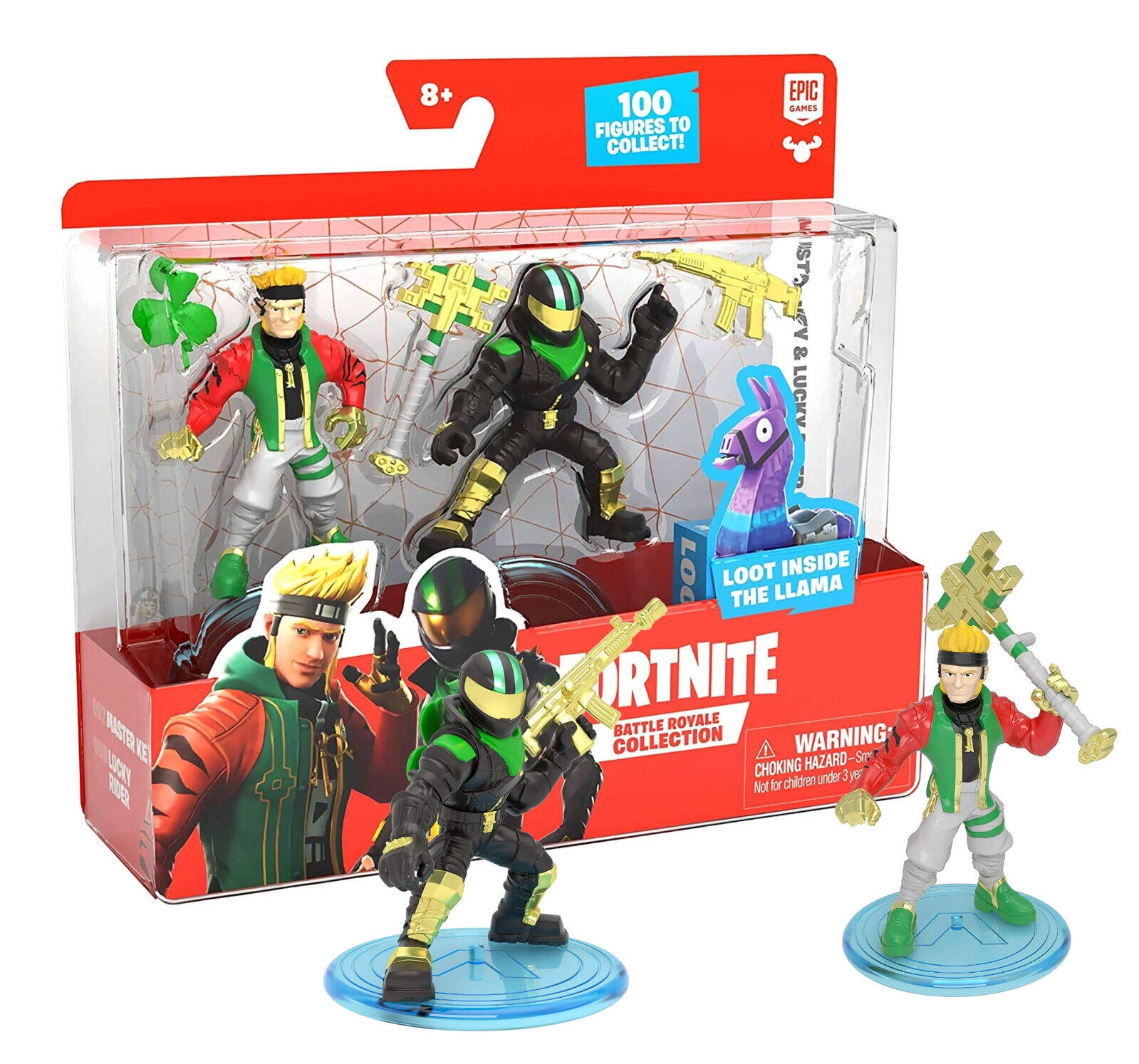 Fortnite Master Key & Lucky Rider Battle Royale Collection 2.5" Figures NIB