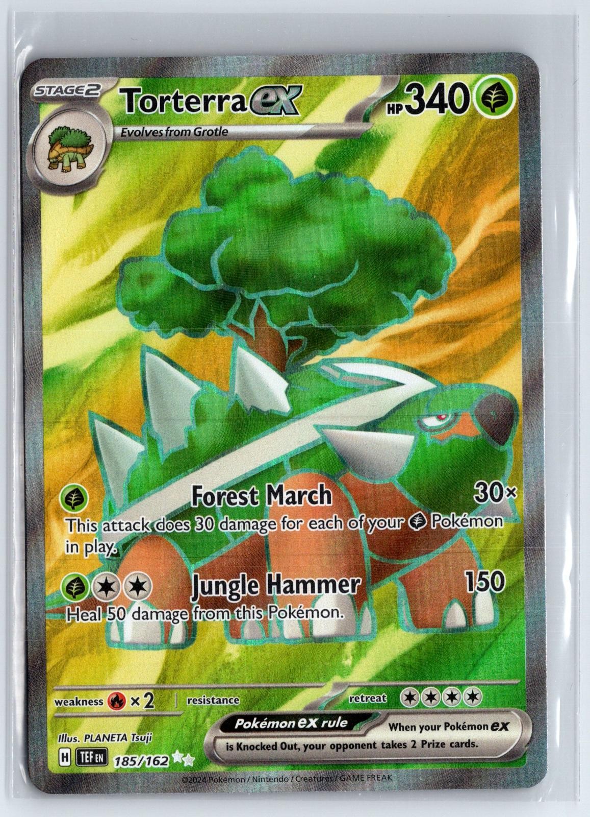 Torterra ex 185/162 Ultra Rare Temporal Forces Pokemon Holo Near Mint