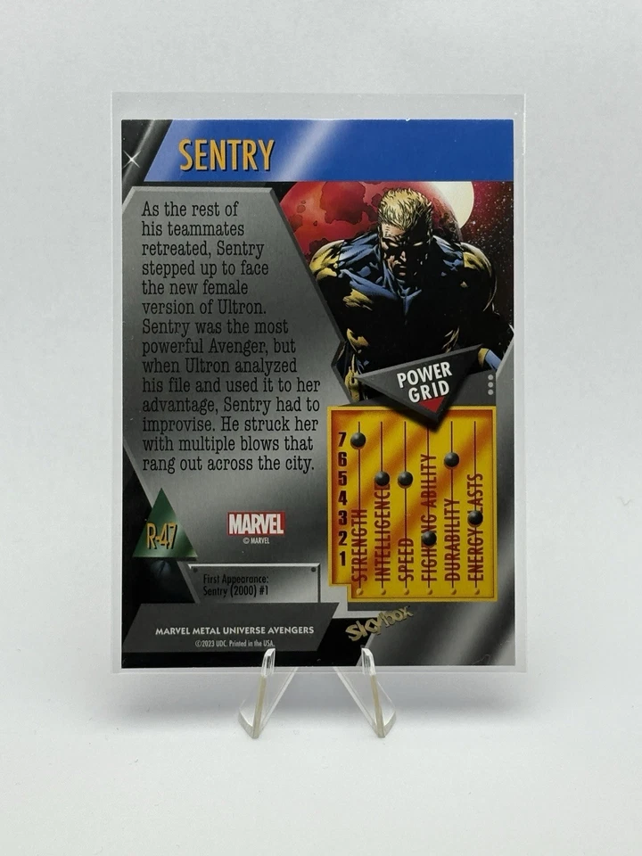 2024 Skybox Marvel Metal Universe Avengers Retro ~ Sentry #R-47 - Image 2 of 2