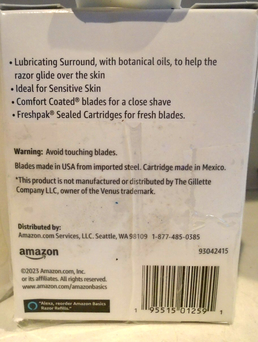 Basics 5-Blade Razor Refills for Women, 5 Pack