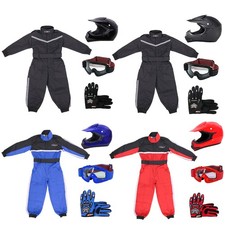 ZORAX ZOR-X15 Kids Motocross Crash Helmet Child MX Race Suit & Gloves & Goggles