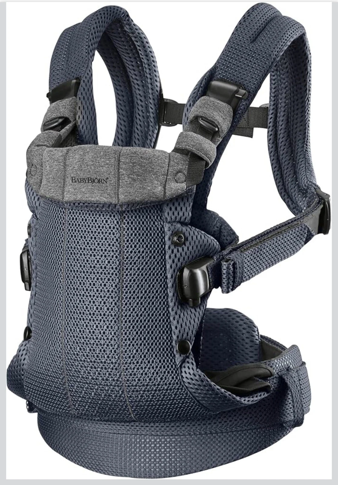 BabyBjorn Baby Carrier Harmony, 3D Mesh, Anthracite, 0-3 Years, New Without Box