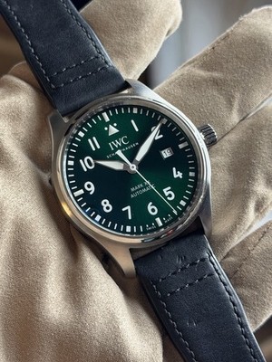 IWC IW328205 Mark XX  Green, steel 40mm  2025 On Black Strap