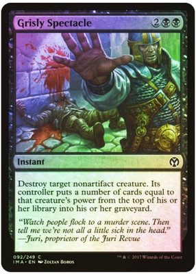 Magic MTG TCG Iconic Masters 2017 Grisly Spectacle 92/249 FOIL
