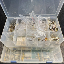 Bulk RF Coaxial Adapter Kit BNC SMA SMB N-Type Audio Connectors w 3 Cases