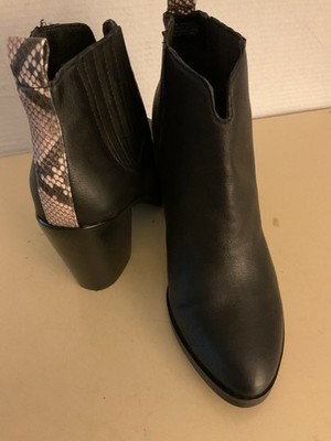 Dolce Vita women black leather Chelsea heel Stacie boots US 8.5 Euro 39.5 UK 6.