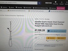 Aqualisa Quartz Classic Smart Digital Exposed Shower Gravity Pumped