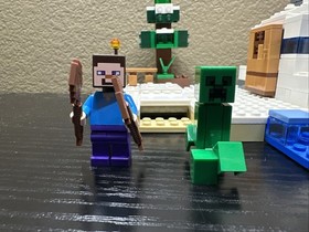 LEGO Minecraft: The Snow Hideout (21120) 100% Complete With Instructions A3