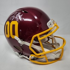 Terry Mclaurin signed  Authentic helmet Commanders Redskins Beckett Cert