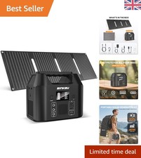 Centrale Elettrica Portatile 96Wh con Pannello Solare 40W, 30000mAh Batteria LiFePO4 So...