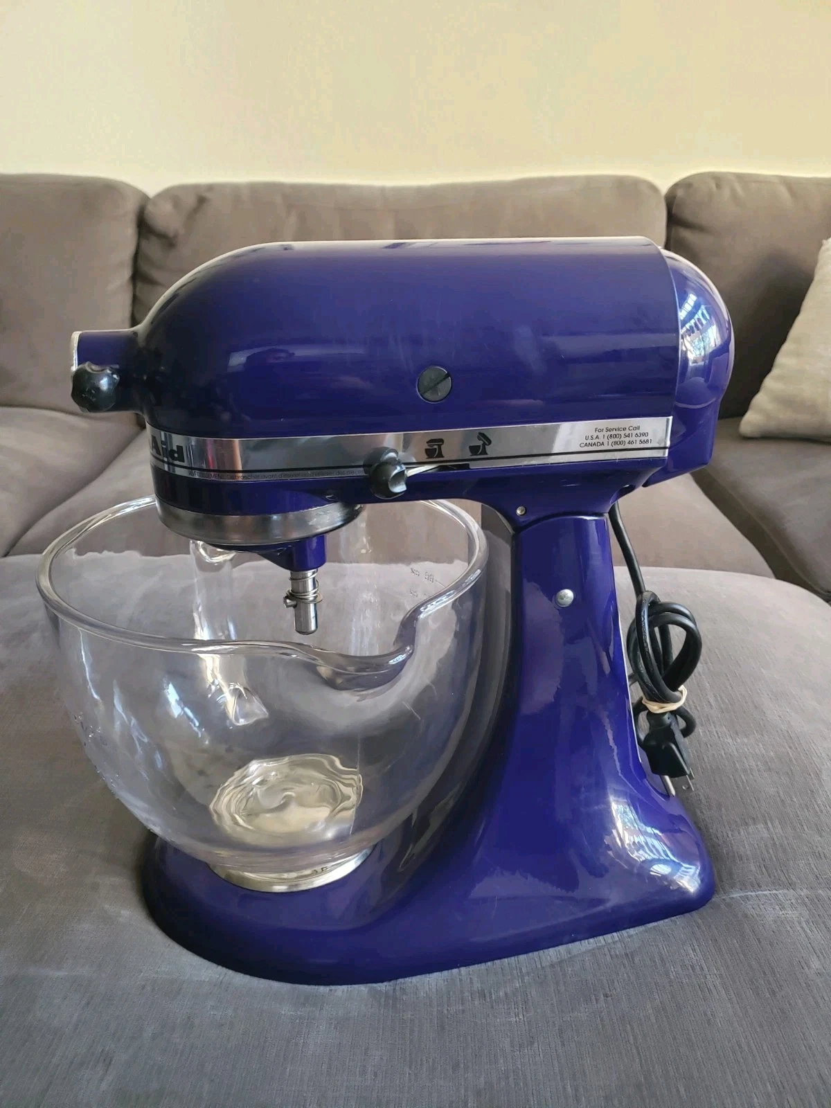 KitchenAid 5qt Stand Mixer KSM105GBCBU Glass Bowl 5qt Tilt Head Cobalt Blue
Opens in a new window or