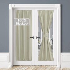 100 Blackout Door Curtain Lightweight Portable and Easy to Install, Fully Ro...