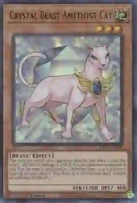 3 x Crystal Beast Amethyst Cat - BLCR-EN048 - Ultra Rare - 1st Edition Near Mint