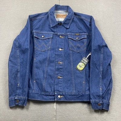 Wrangler Jacket Mens Medium Rick & Morty Limited Edition Laser Print Denim Blue