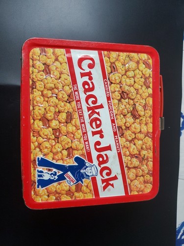 Ancienne boîte à lunch Cracker Jack Aladdin années 60 pas de thermos cool ! Forme décente