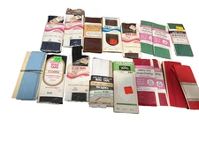 Large bundle of vintage bias tape, seam binding, quilt binding
