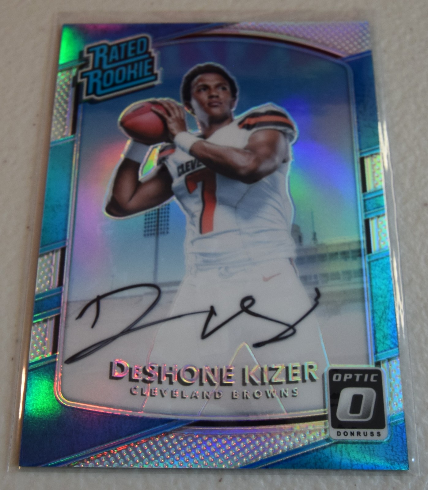 2017 Donruss Optic Rated Rookie Holo Auto /99 Deshone Kizer #154 Rookie Auto RC