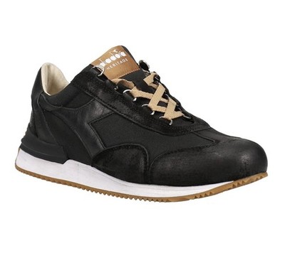 diadora Men s 8 / Women s 9.5 Equipe Mad Lace Up Black Sneakers Casual Shoes NEW