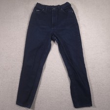 Vintage Lee Jeans Womens 14 Dark Blue High Rise Relaxed Mom Tapered Denim 90s