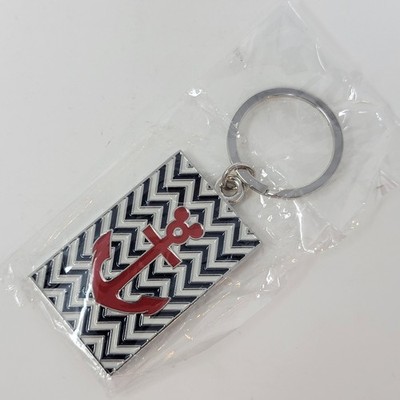New! Disney Cruise Line DCL Mickey Anchor Keychain Zipper Pull Red White Blue