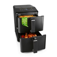 GOURMETmaxx Heißluftfritteuse Doppelkammer Vertical Airfryer 2x 5L Sync 2400W