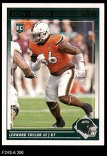 2024 Score #396 Leonard Taylor III Jets RC 8 - NM/MT