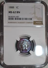 NGC MS-62 BN 1888 Indian Head Cent, Beautifully Toned specimen!