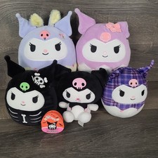 Hello Kitty Lot of 5 Sanrio Squishmallows Plush Hello Kitty Kuromi Halloween