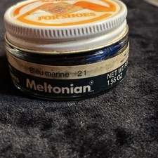 Meltonian NAVY BLUE Boot and Shoe Cream Polish 1.55oz 21 Vintage