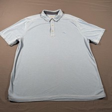 Tommy Bahama Light Blue Short Sleeve Polo Shirt XL M136