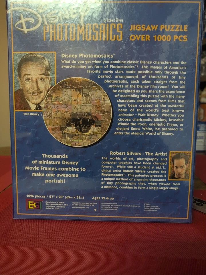 Disney Photomosaics Tigger 1000+ Piece Jigsaw Puzzle New Sealed Free Shipping - Image 2 of 4