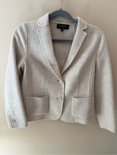 Talbots wool unlined blazer cream natural size 4P