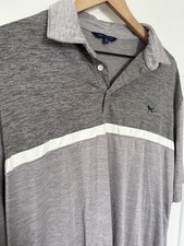 Simply Southern XL Polo Shirt Gray White Stripe Dog Logo Golf Golfing