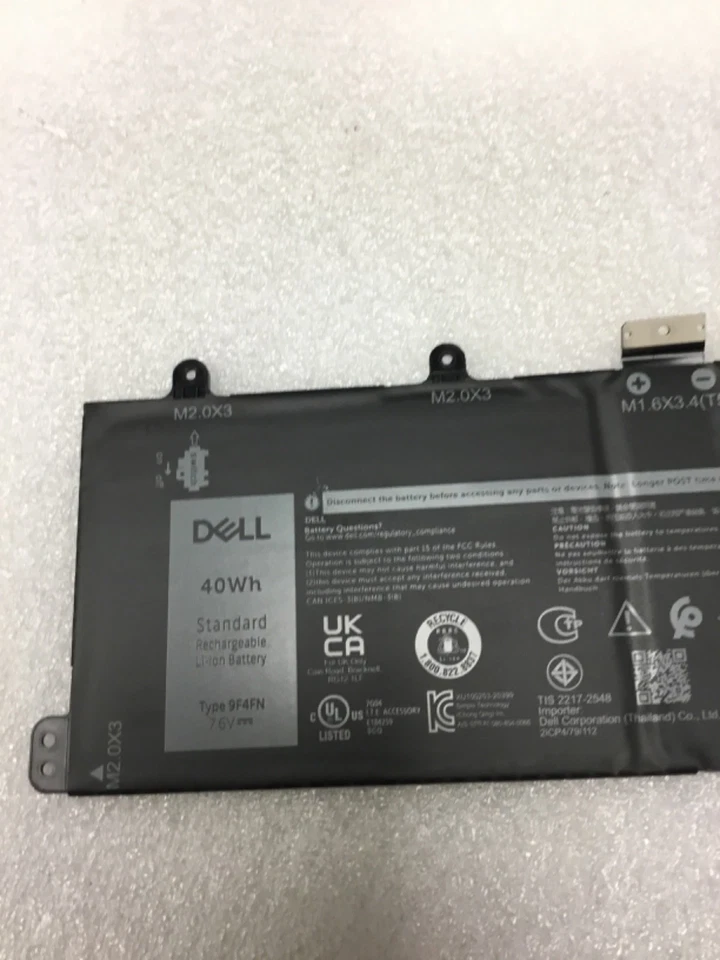 Batería Original Dell Latitude 7320 7.6V 40Wh 5000mAh Laptop 2VKW9 9F4FN Bt8 Foto 2 de 3
