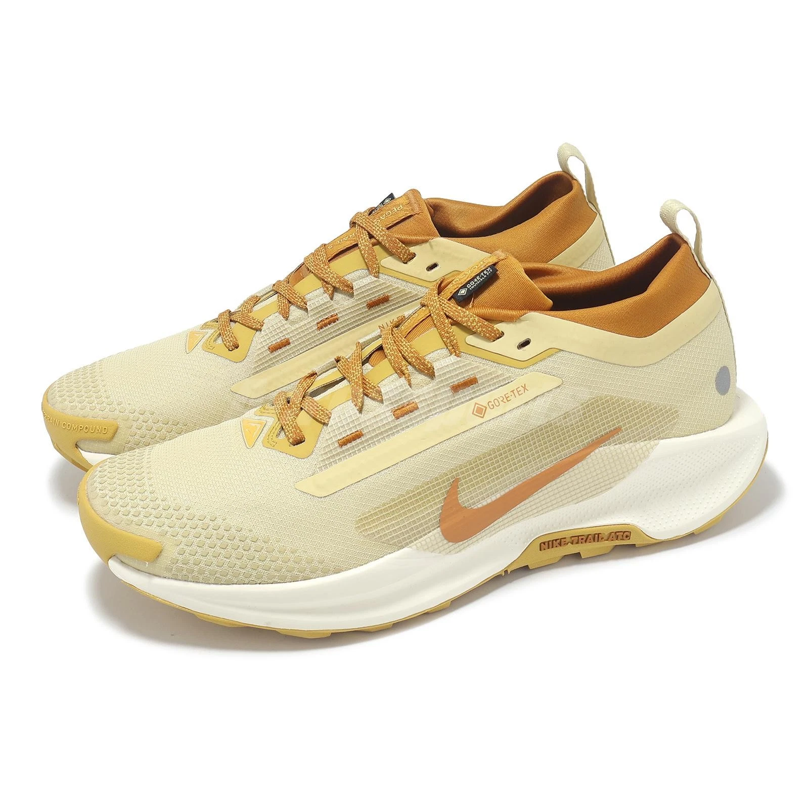 Nike Reactx Pegasus Trail 5 GTX SP Gore-Tex Gold Men Trai Running HQ7494-700