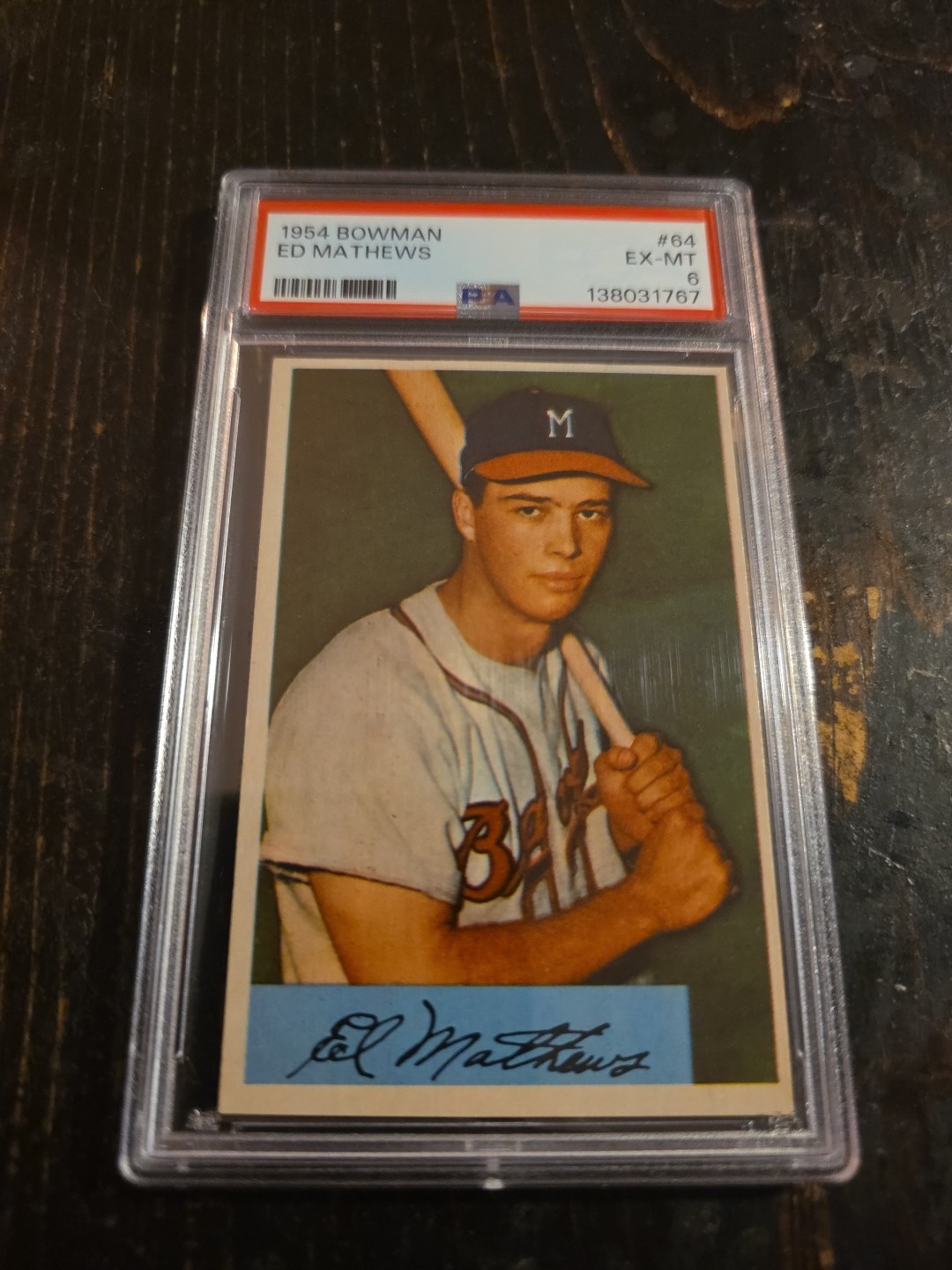 Eddie Mathews 1954 Bowman PSA 6 #64