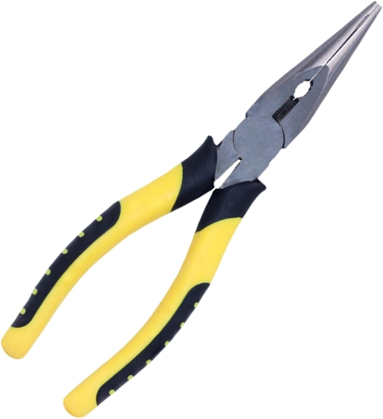 8-Inch Needle Nose Pliers with Paper Clamp Grip - Heavy-Duty CRV Steel Tool