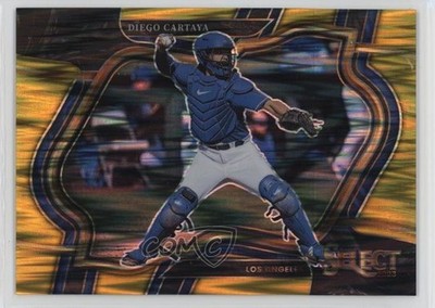 2023 Panini Select Diamond Level Gold Flash Prizm 4/10 Diego Cartaya #258 1hc0