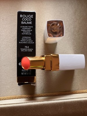 CHANEL Rouge Coco Baume glänzend Lippenstift 754 Tender Peach NEU OVP