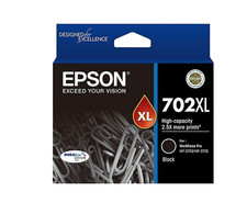 Cartucho de tinta negro original Epson 702XL alto rendimiento 2,5X para Workforce Pro