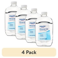  4 pack Equate Mineral Oil Lubricant Laxative Liquid for Constipation, 16 fl oz
