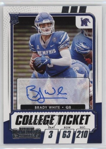 2021 Contenders Draft Picks College Ticket Brady White #222 Rookie Auto RC 1b1g