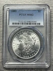 1882 MORGAN DOLLAR PCGS MS62