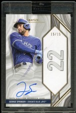 2022 Topps GEORGE SPRINGER autograph AUTO 15/15 factory sealed