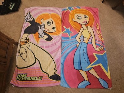 two Vintage Kim Possible Graphic Towel From The Disney Store 30 x60  