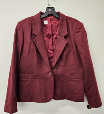 KGR Vintage Women's Burgundy Blazer Size 14 Made in USA