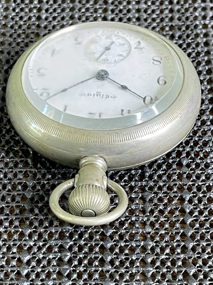 1903 Elgin Pocket Watch Grade 208 Model 5 18s 7j Fahys Oresilver Case For Repair - Image 3 of 4